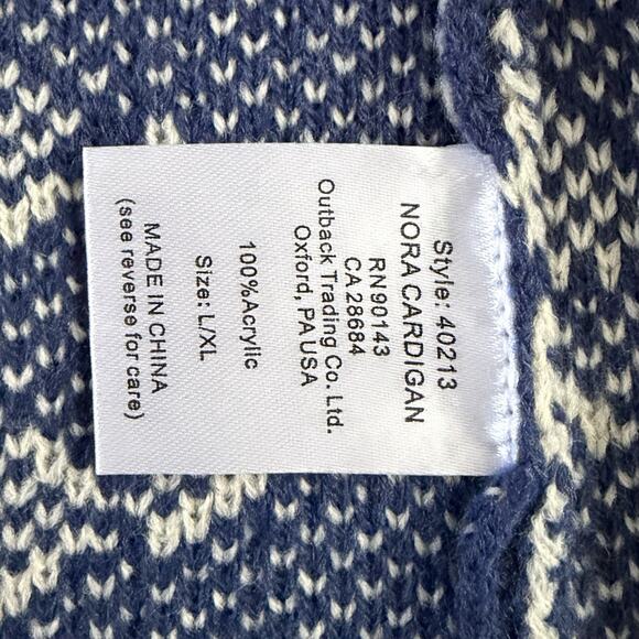 NWT Outback Trading Co Nora Southwestern Blue Knee Length Cardigan Sweater - Picture 6 of 6